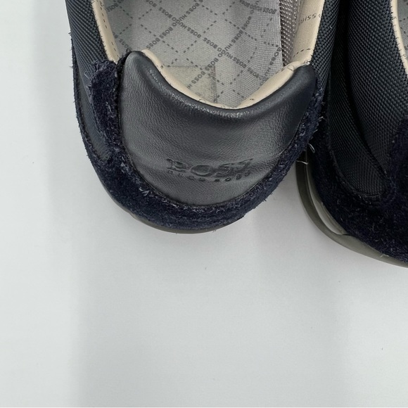 HUGO BOSS MIXED-MATERIAL TRAINERS WITH SUEDE AND FAUX LEATHER SNEAKERS - Picture 8 of 12